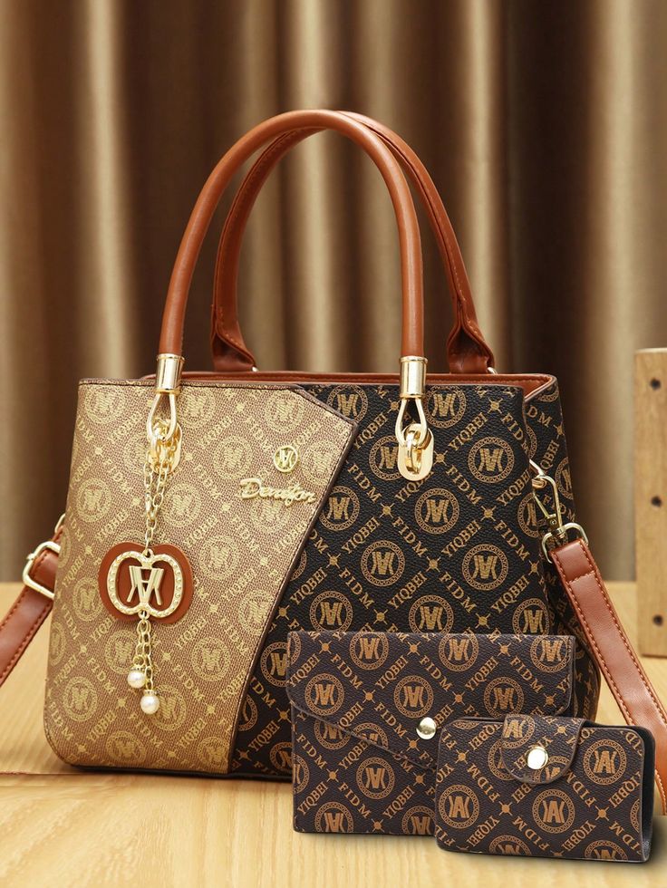 Designer Monogram Tote Handbag for Women with Matching Wallet
