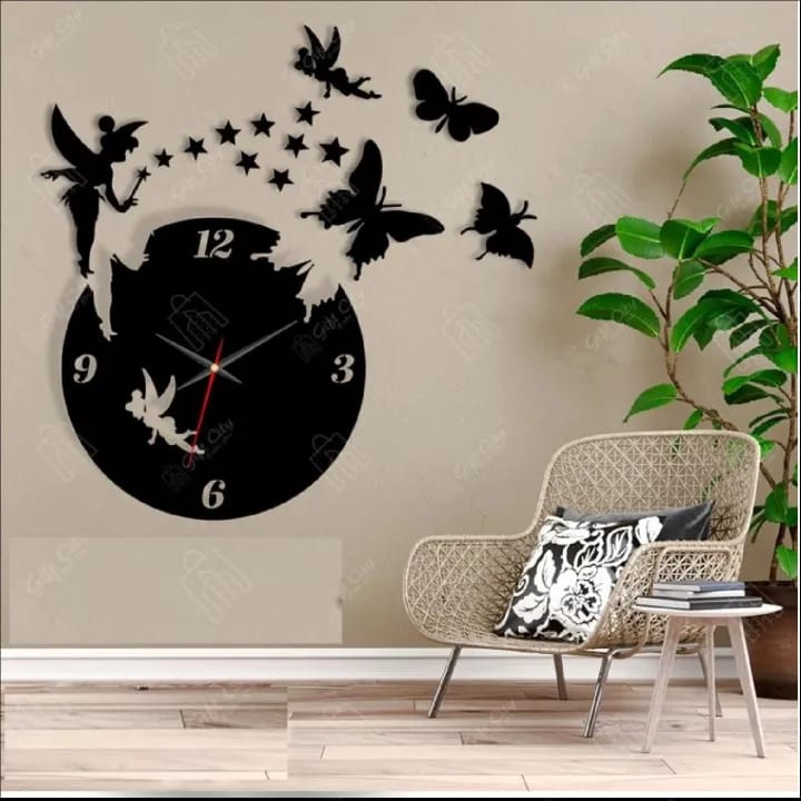 Butterfly Fantasy Designer Wall Clock – Modern 3D Home Décor Clock